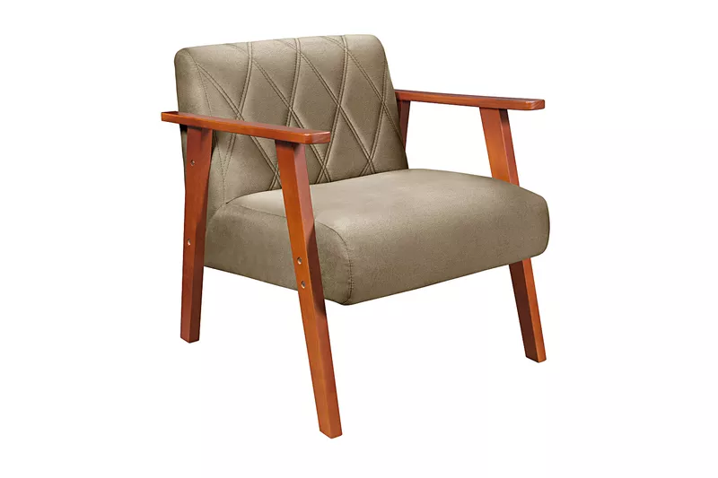 Poltrona Decorativa Resistente Madri em Suede Bege... - Essencial Estofados - Loja da Fábrica Poltrona Decorativa Resistente Madri em Suede Bege... - Essencial Estofados - Loja da Fábrica
