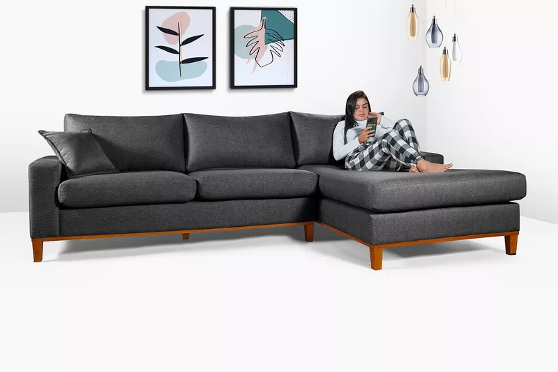 Sofá 4 Lugares Living Califórnia Com Chaise Direit... - Essencial Estofados - Loja da Fábrica Sofá 4 Lugares Living Califórnia Com Chaise Direit... - Essencial Estofados - Loja da Fábrica